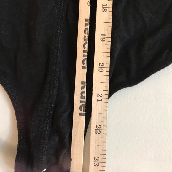 Intimately Free Size Medium Black draped bodysuit tee lightweight runs large - Picture 5 of 9